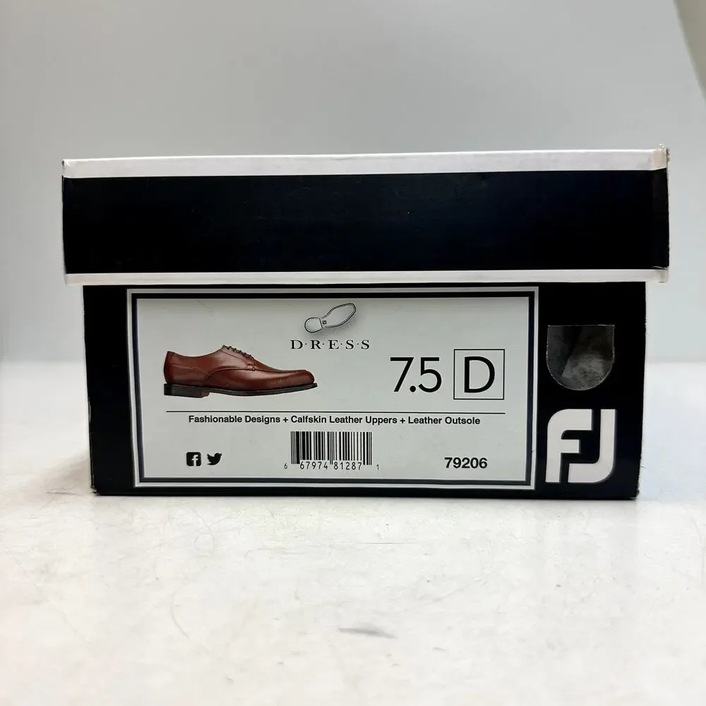 NIB Rancourt & Co. x FootJoy Split Toe Derby Dress Shoe Brown Calf 79206 7.5 D